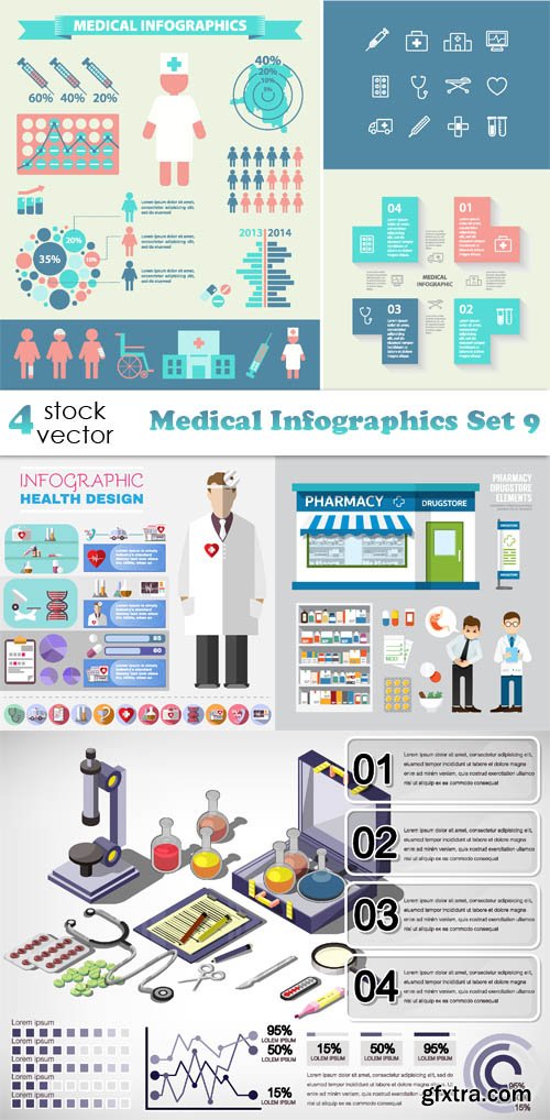 Vectors - Medical Infographics Set 9