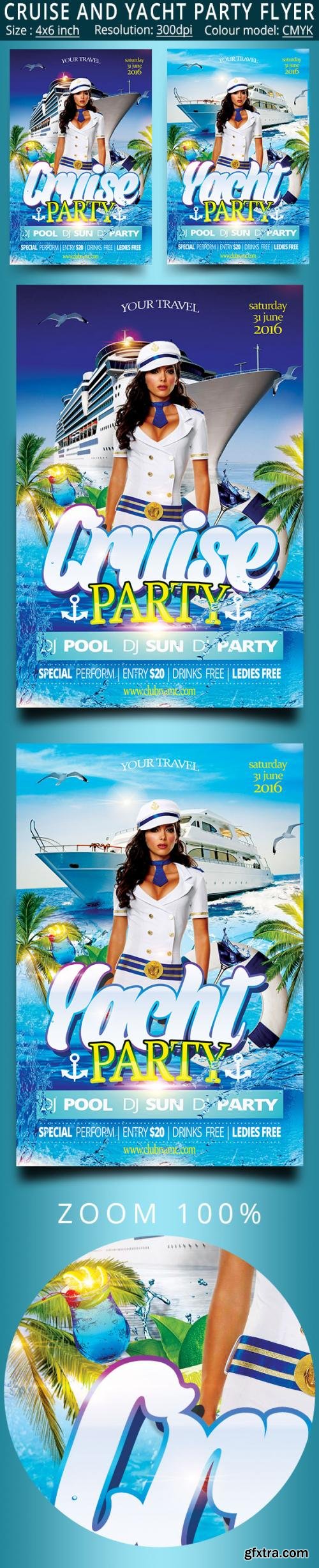 CreativeMarket Cruise And Yacht Party Flyer 577920