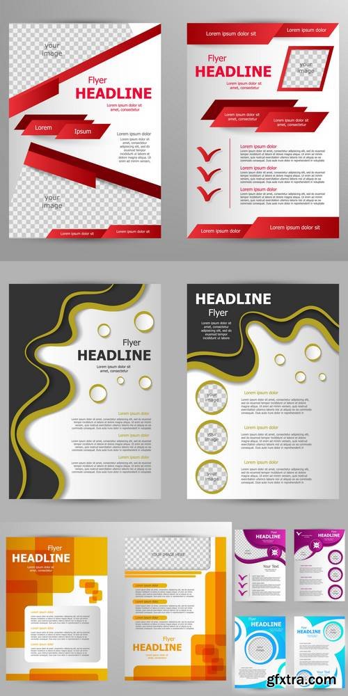 Vector Flyer Template Design. For Business Brochure, Leaflet or Magazine Cover