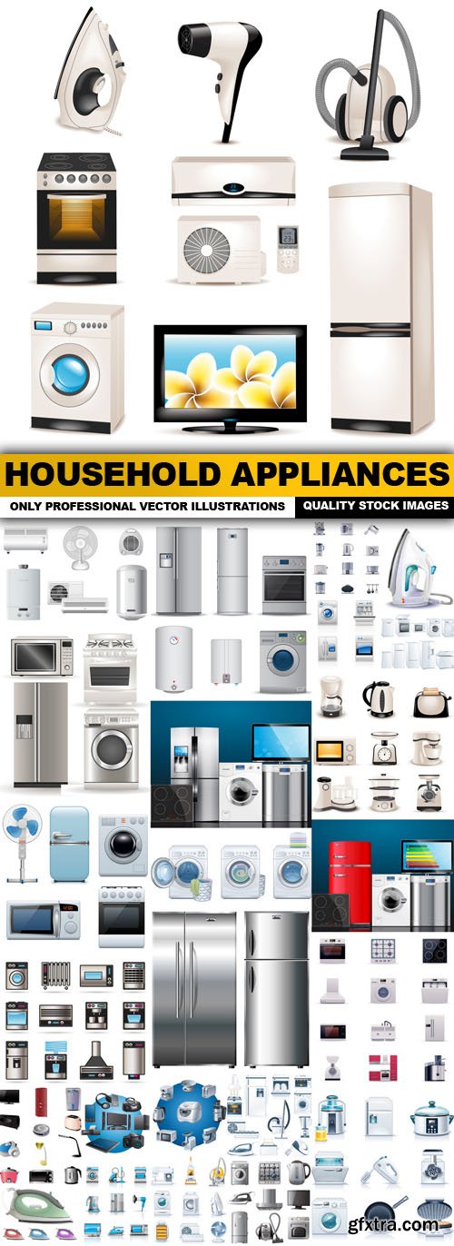 Household Appliances - 25 Vector