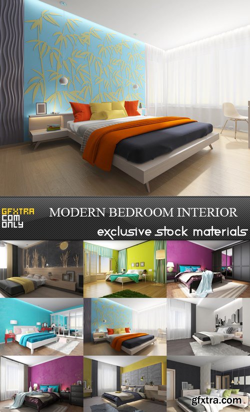 Modern Bedroom Interior - 9 UHQ JPEG
