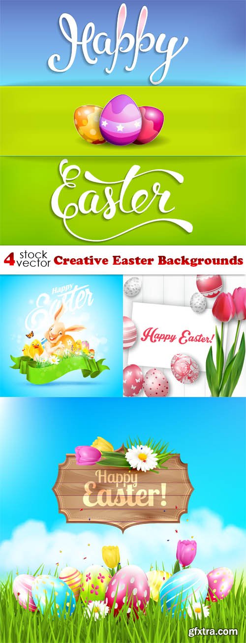 Vectors - Creative Easter Backgrounds