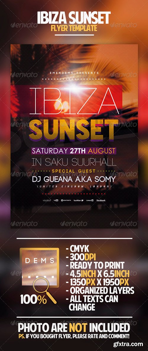GraphicRiver - Ibiza Sunset Flyer Template 4570035