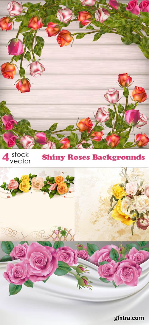 Vectors - Shiny Roses Backgrounds
