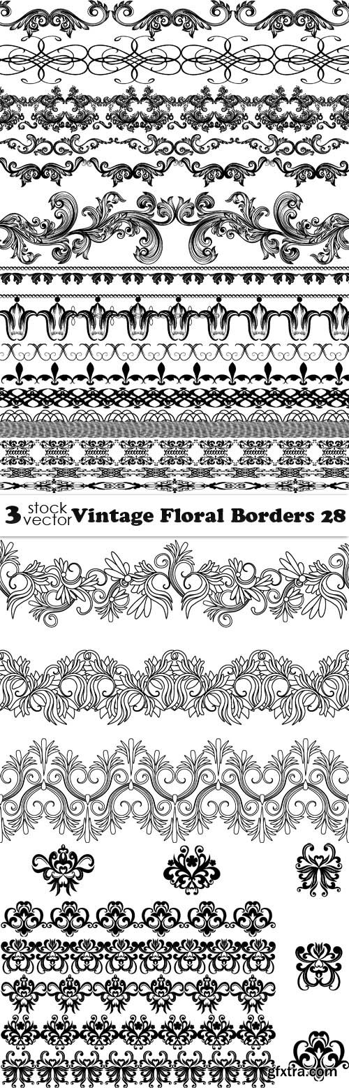 Vectors - Vintage Floral Borders 28