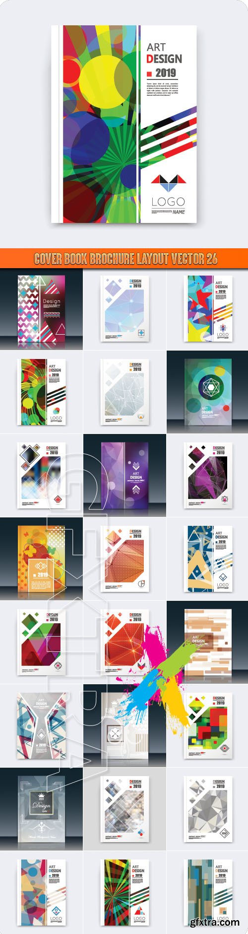 Cover book brochure layout vector 26