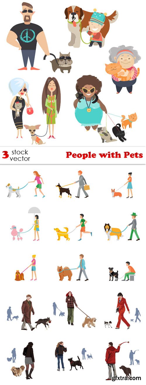 Vectors - People with Pets