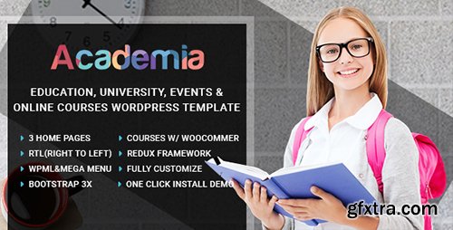 ThemeForest - Academia v1.0 - Education Center WordPress Theme - 14806196