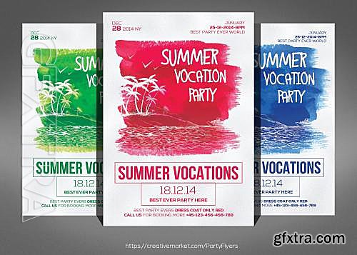 CM - Summer Vacation Party Flyer Template 578031