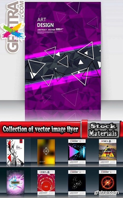 Collection of vector image flyer banner brochure business card 17-25 Eps