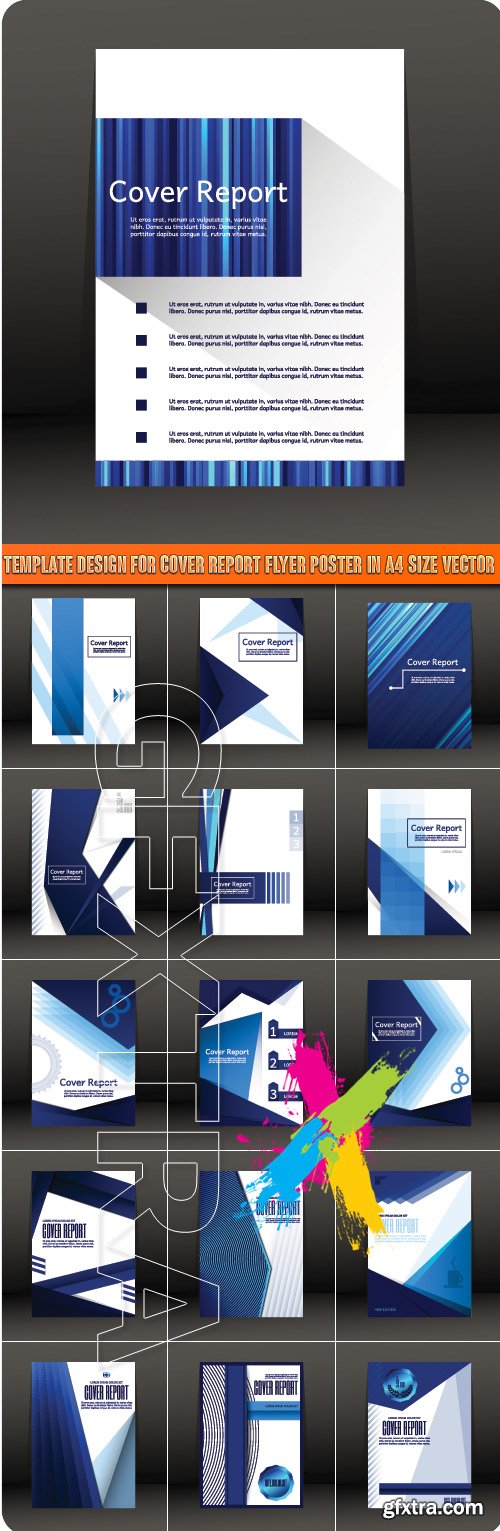 Template Design for Cover Report Flyer Poster in A4 size vector