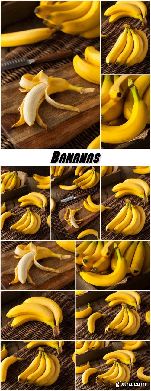 Bananas on a wooden background