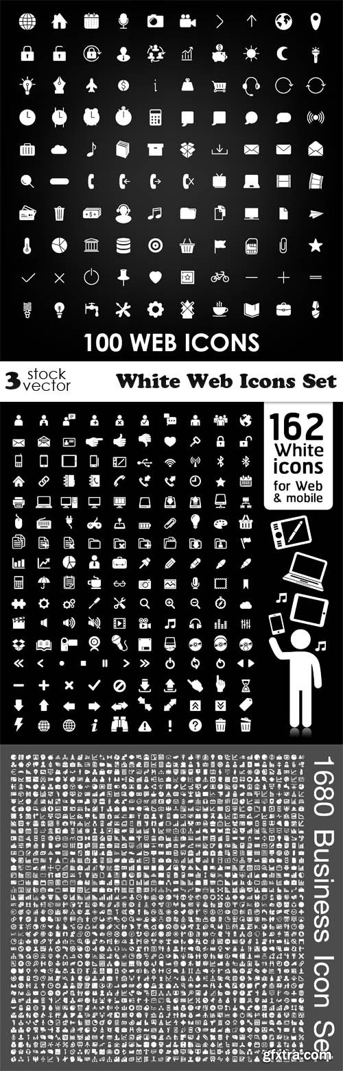Vectors - White Web Icons Set