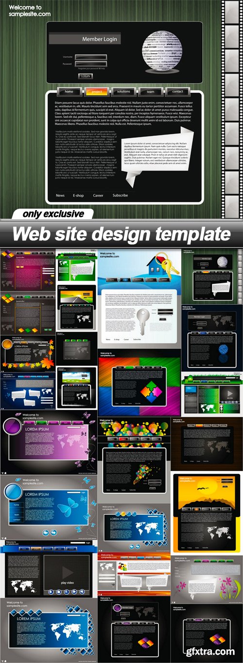 Web site design template - 25 EPS