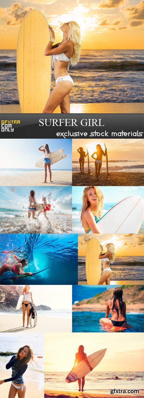 Surfer Girl - 10 x JPEGs
