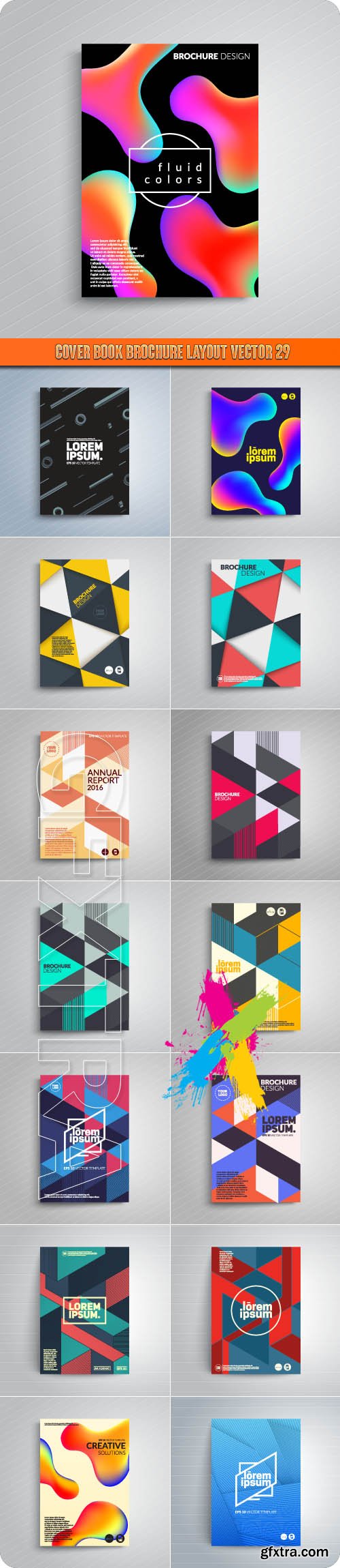 Cover book brochure layout vector 29