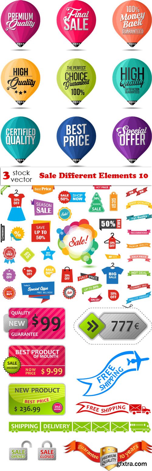 Vectors - Sale Different Elements 10
