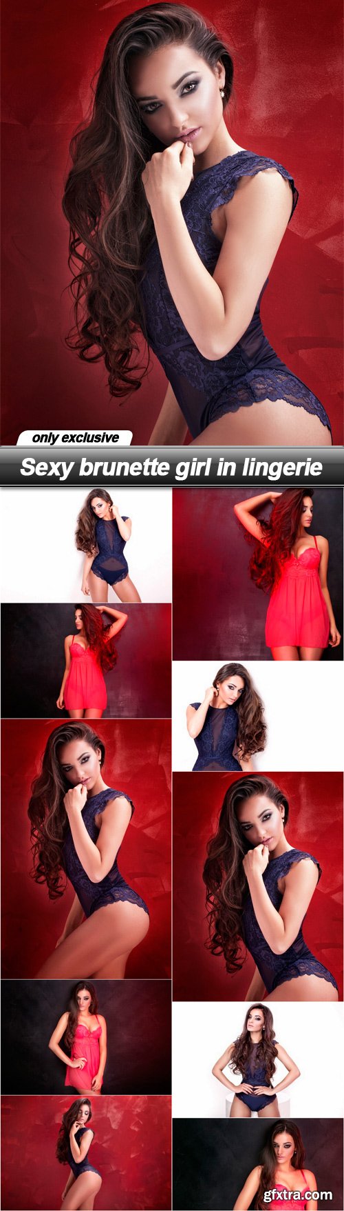 Sexy brunette girl in lingerie - 10 UHQ JPEG