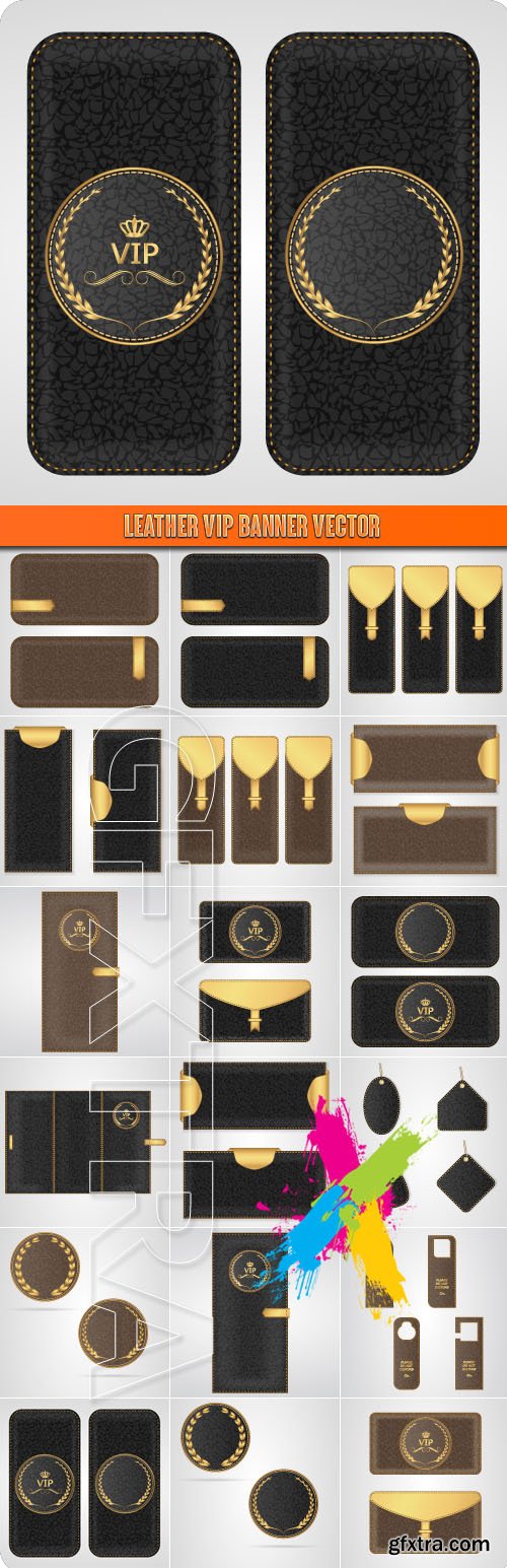 Leather VIP banner vector