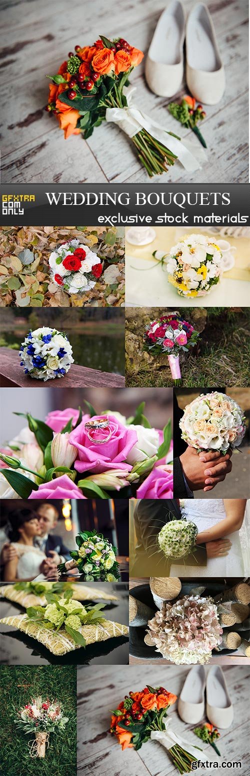 Wedding bouquets, 12 x UHQ JPEG