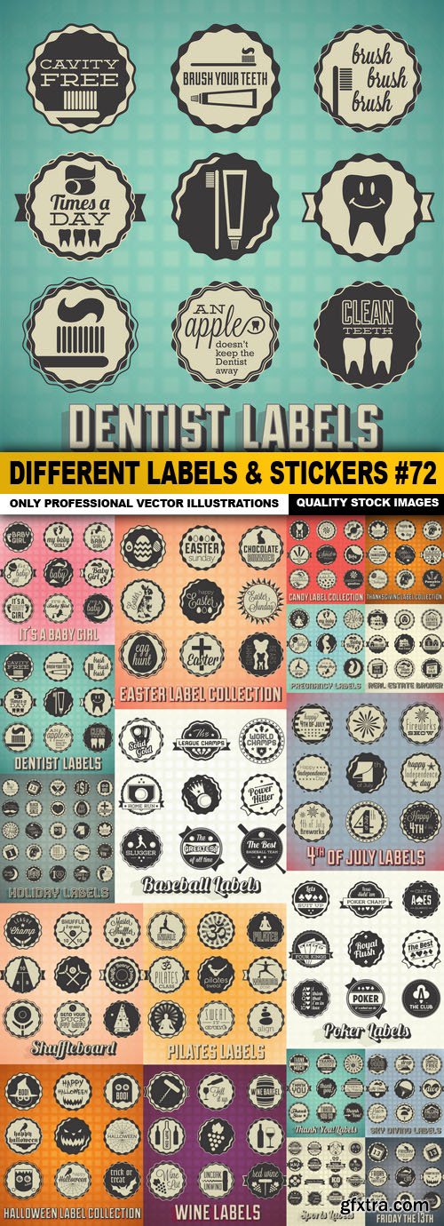 Different Labels & Stickers #72 - 20 Vector