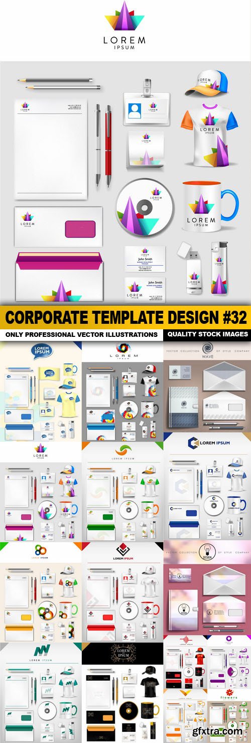 Corporate Template Design #32 - 15 Vector