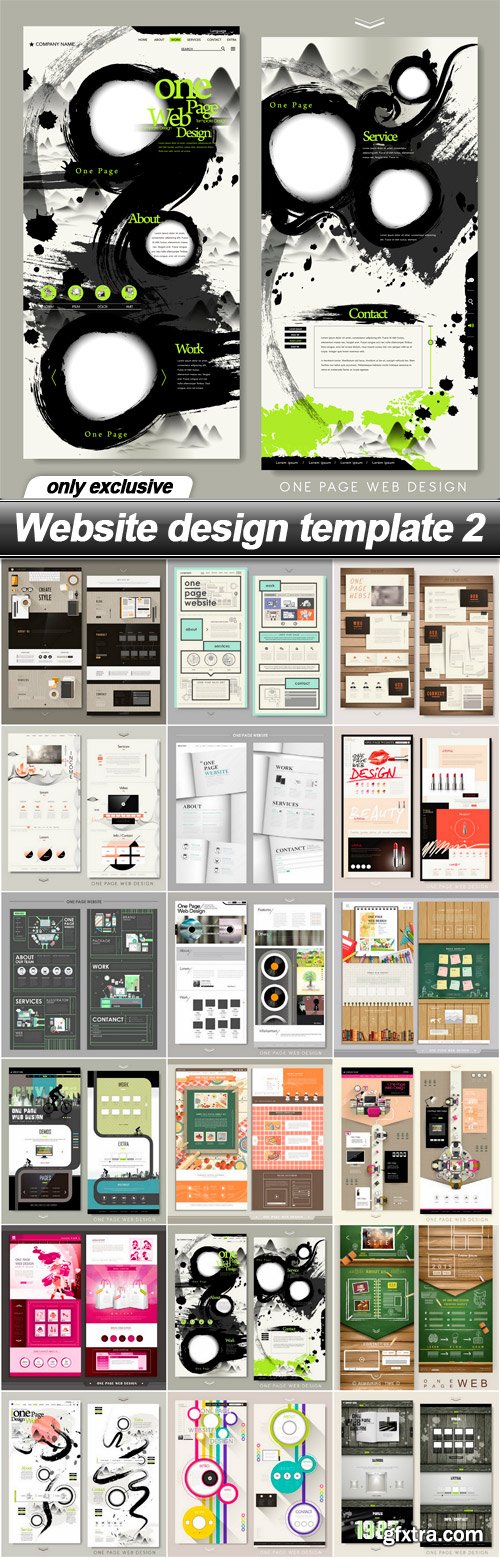 Website design template 2 - 18 EPS