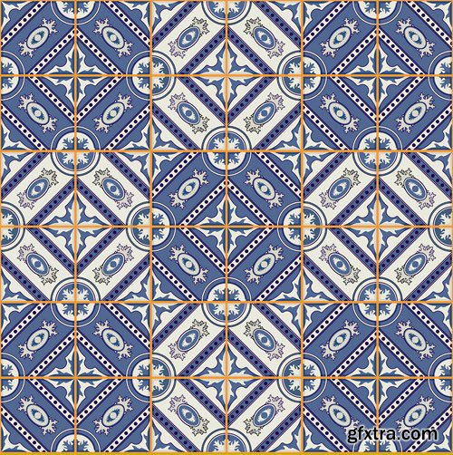 Moroccan & Portuguese Patterns 2 - 25xEPS