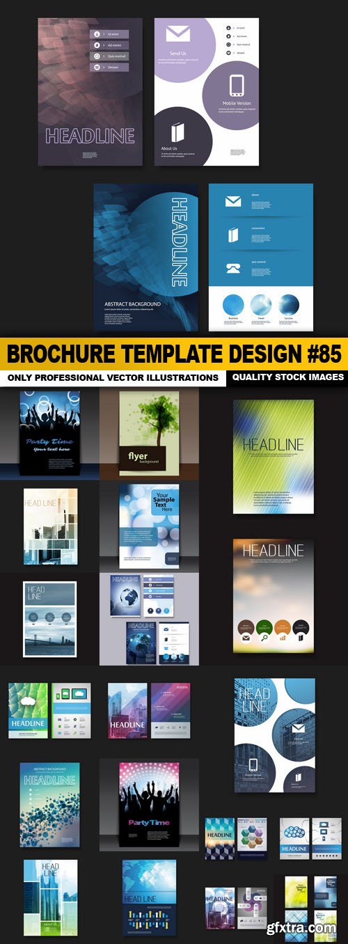 Brochure Template Design #85 - 20 Vector