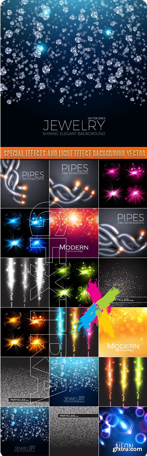 Special effects and light effect background vector