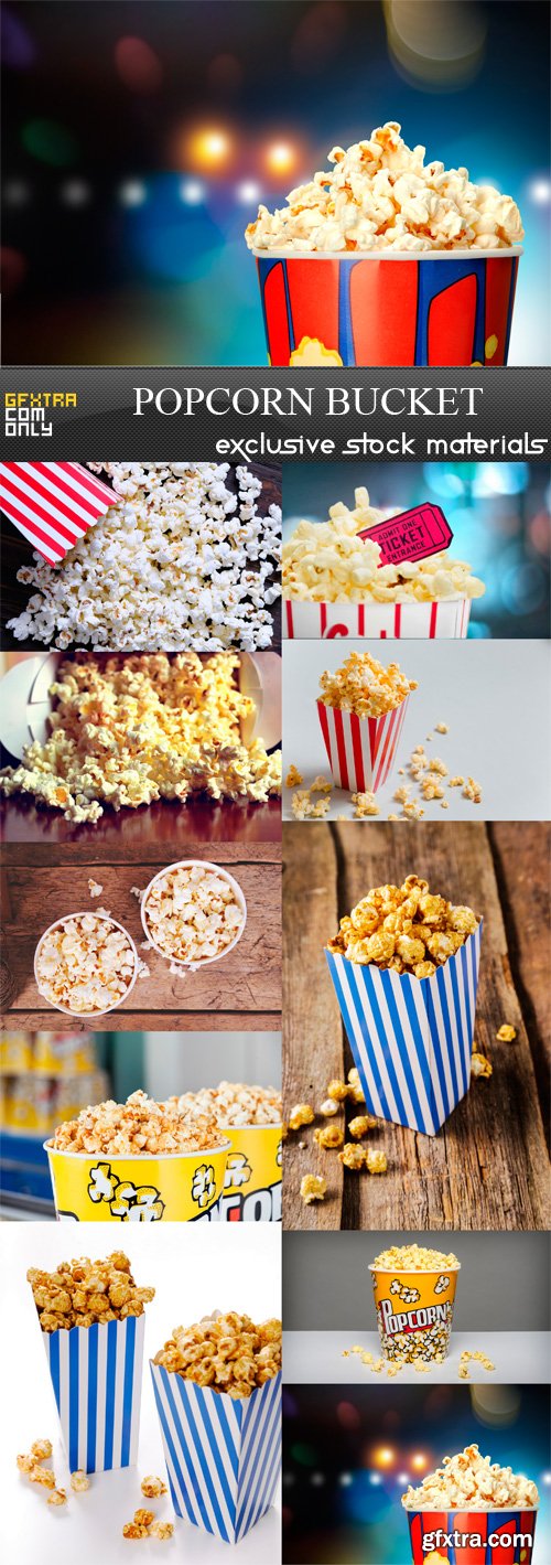 Popcorn Bucket - 10 x JPEGs