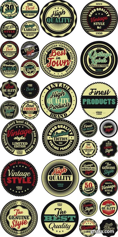 Premium Quality Retro Badges Collection
