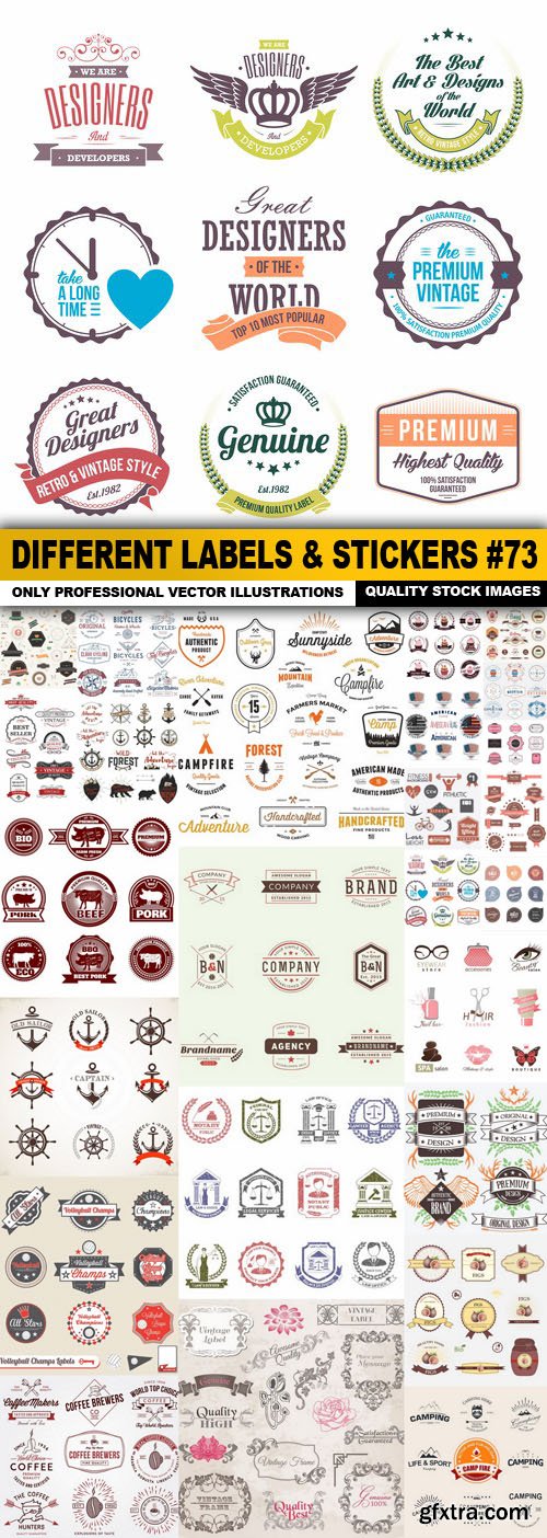 Different Labels & Stickers #73 - 25 Vector