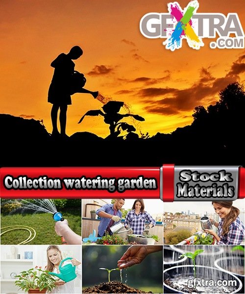 Collection watering garden gardening germ escapes earth ground soil bed 25 HQ Jpeg
