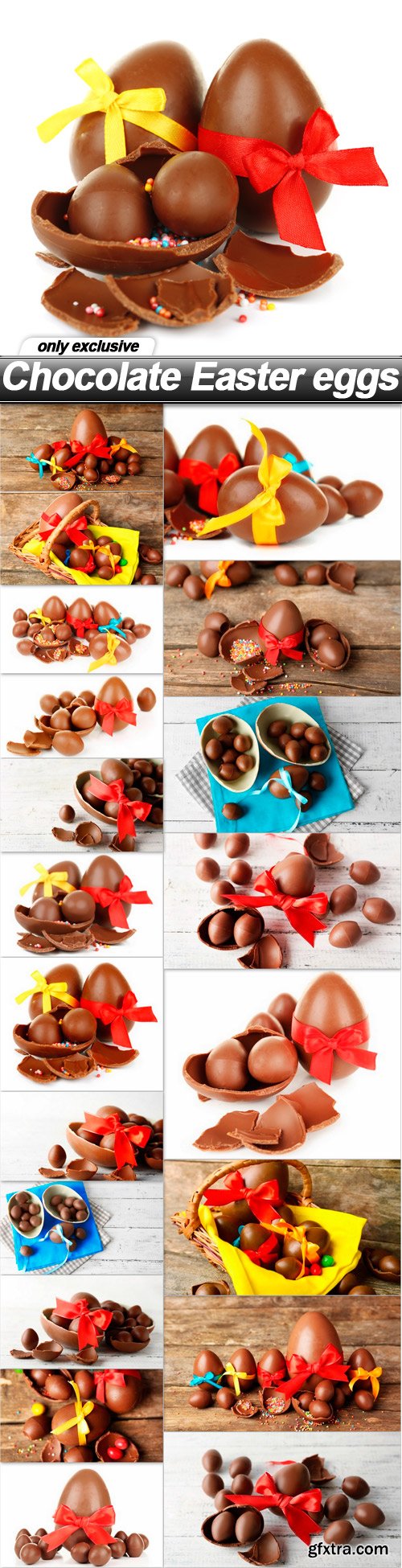 Chocolate Easter eggs - 20 UHQ JPEG