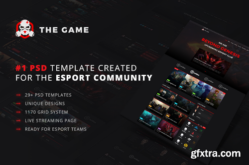 CM - The Game - eSport PSD Gaming Template 576257