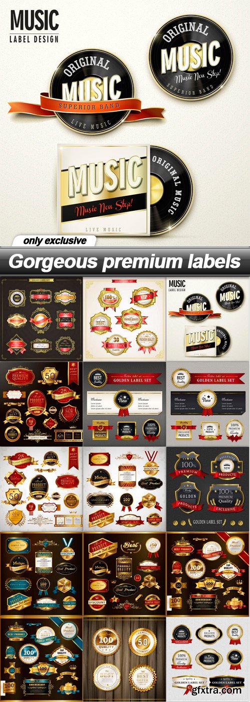 Gorgeous premium labels - 15 EPS