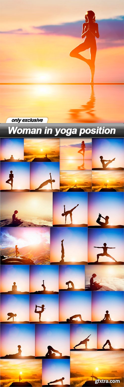 Woman in yoga position - 29 UHQ JPEG