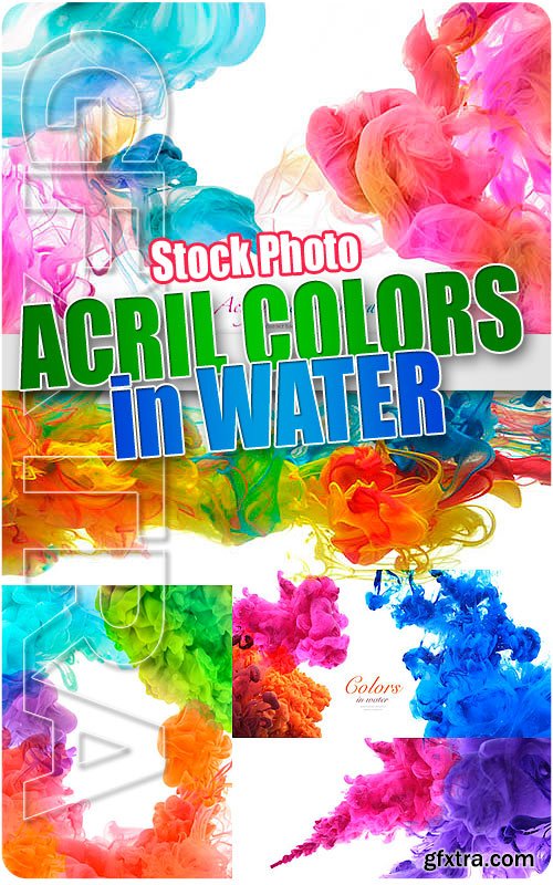 Acril colors in water - UHQ Stock Photo