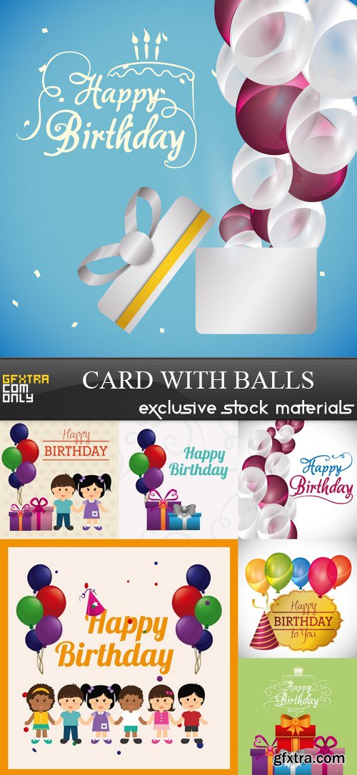 Card with Balls - 7 EPS