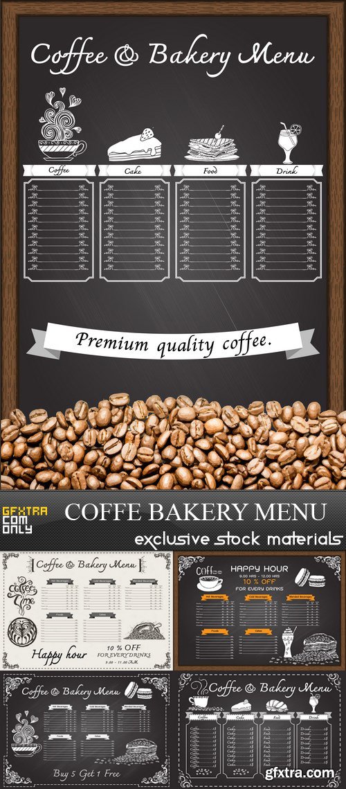 Coffe Bakery Menu - 5 EPS