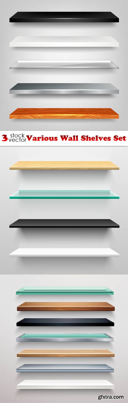 Vectors - Various Wall Shelves Set