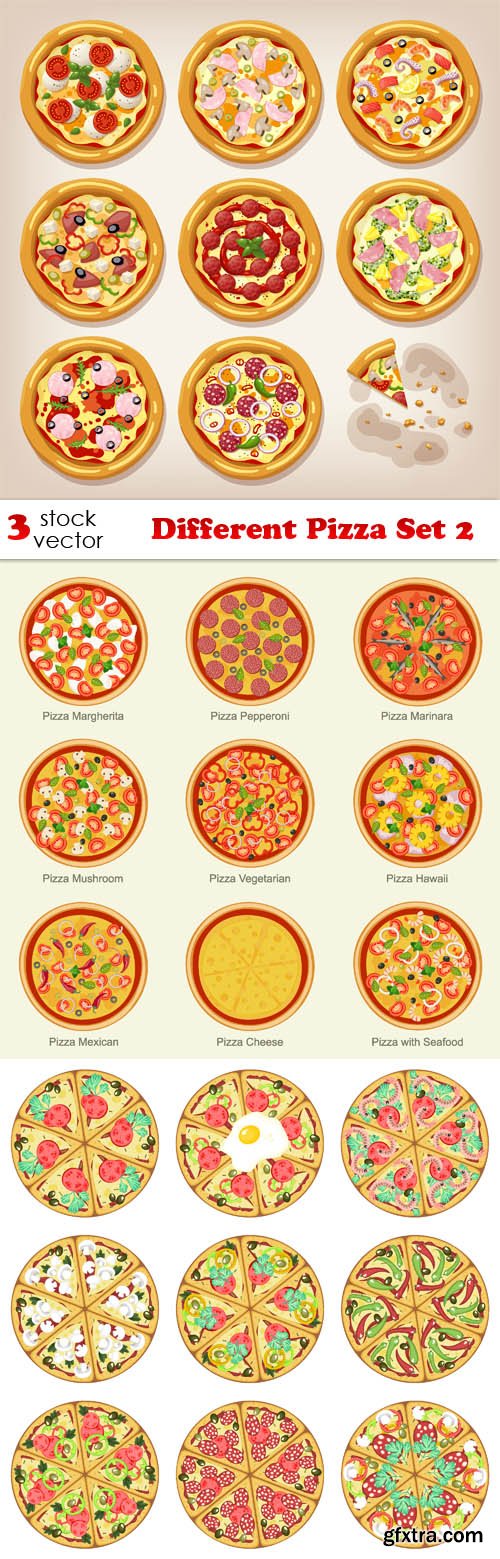 Vectors - Different Pizza Set 2