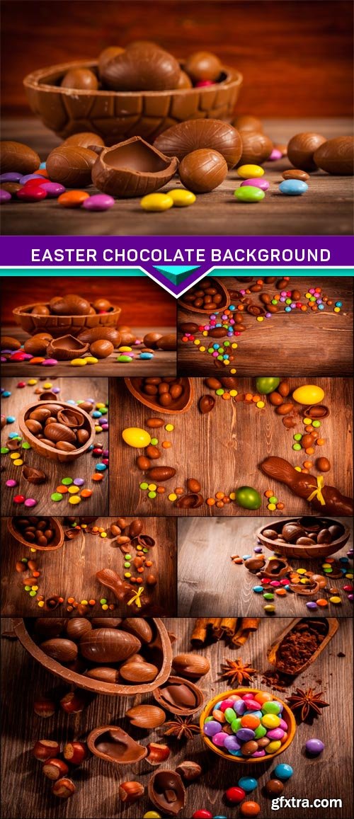 Easter chocolate background 7x JPEG