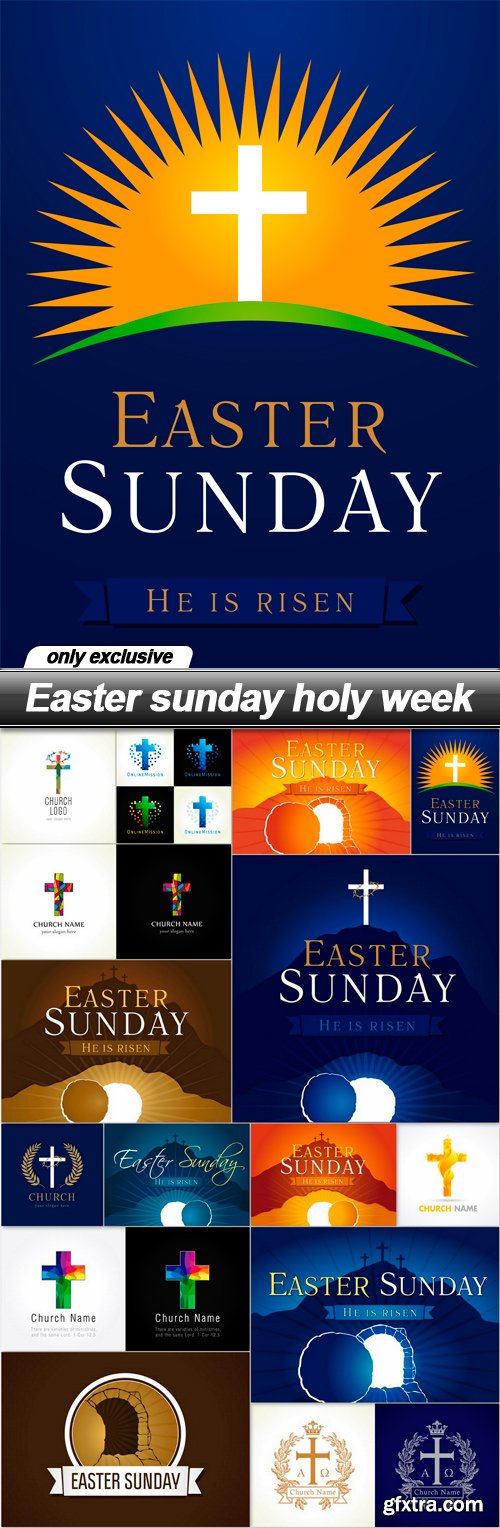 Easter sunday holy week - 15 EPS