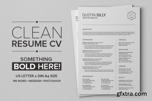 CreativeMarket Clean Resume CV - Silly 230432