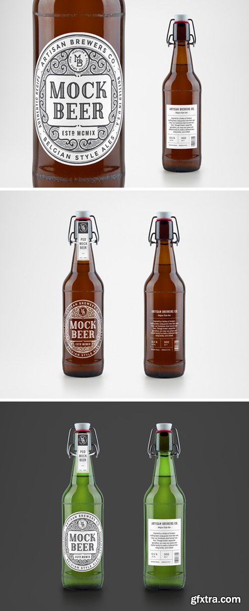 Artisan Beer Bottle Mockup