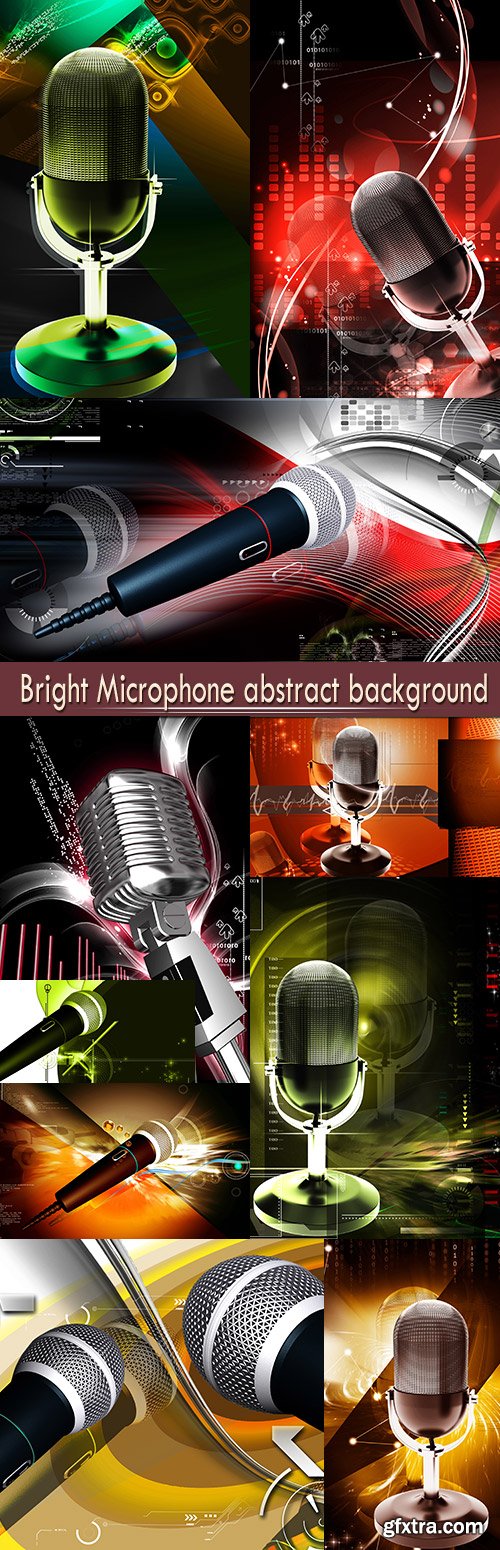 Bright Microphone abstract background