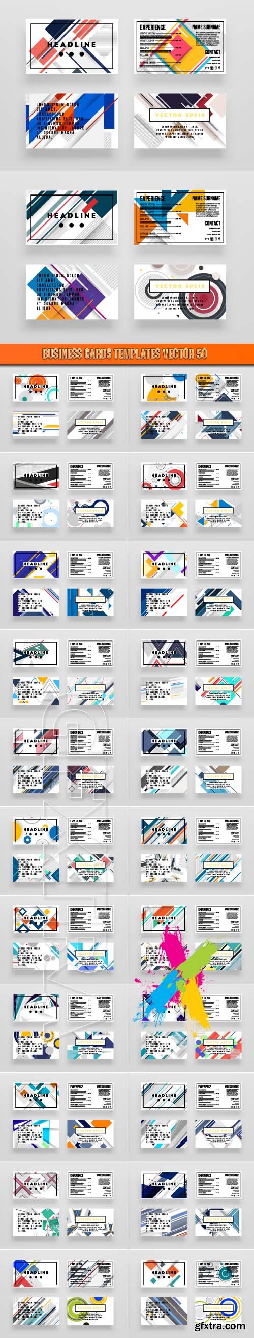 Business Cards Templates vector 50