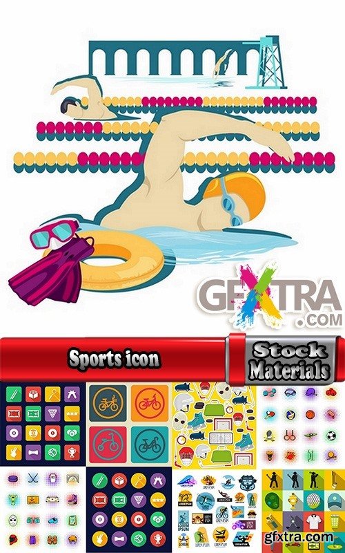 Sports icon collection different sports vector image 25 EPS